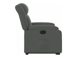 Poltrona Confortável | Poltrona reclinável elevatória elétrica tecido cinzento-escuro SHL905041