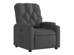 Poltrona Confortável | Poltrona reclinável elétrica tecido cinzento-escuro SHL718132