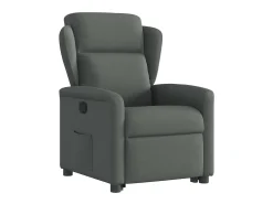 Poltrona Confortável | Poltrona reclinável elevatória tecido cinzento-escuro SHL783607