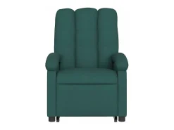 Poltrona Confortável | Poltrona reclinável elevatória elétrica tecido verde-escuro SHL859456