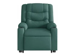 Poltrona Confortável | Poltrona reclinável elevatória elétrica tecido verde-escuro SHL932056
