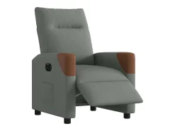 Poltrona Confortável | Poltrona reclinável elétrica tecido cinzento-escuro SHL998565