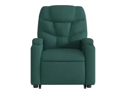 Poltrona Confortável | Poltrona reclinável elevatória tecido verde-escuro SHL11395