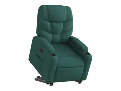 Poltrona Confortável | Poltrona reclinável elevatória tecido verde-escuro SHL11395