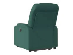 Poltrona Confortável | Poltrona reclinável elevatória tecido verde-escuro SHL11395