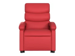 Poltrona Confortável | Poltrona reclinável elevatória elétrica couro artif. vermelho SHL759223