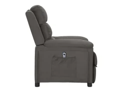 Poltrona Confortável | Poltrona reclinável elétrica tecido cinzento-escuro SHL769374