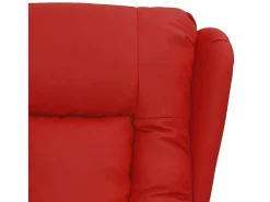 Poltrona Confortável | Poltrona reclinável elétrica couro artificial vermelho tinto SHL362615