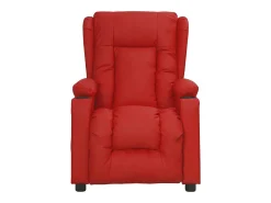 Poltrona Confortável | Poltrona reclinável elétrica couro artificial vermelho tinto SHL362615