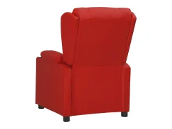 Poltrona Confortável | Poltrona reclinável elétrica couro artificial vermelho tinto SHL362615
