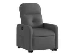 Poltrona Confortável | Poltrona reclinável elevatória elétrica tecido cinzento-escuro SHL914728