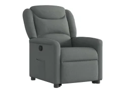 Poltrona Confortável | Poltrona reclinável elevatória tecido cinzento-escuro SHL71926
