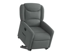 Poltrona Confortável | Poltrona reclinável elevatória tecido cinzento-escuro SHL71926