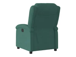 Poltrona Confortável | Poltrona reclinável elétrica veludo verde-escuro SHL545363
