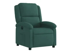 Poltrona Confortável | Poltrona reclinável elétrica veludo verde-escuro SHL545363