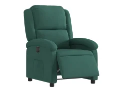 Poltrona Confortável | Poltrona reclinável elétrica veludo verde-escuro SHL545363