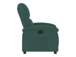 Poltrona Confortável | Poltrona reclinável elétrica veludo verde-escuro SHL545363