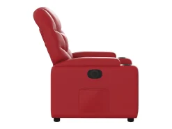 Poltrona Confortável | Poltrona reclinável elétrica couro artificial vermelho SHL522909