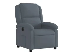 Poltrona Confortável | Poltrona reclinável elétrica veludo cinzento-escuro SHL185646