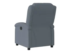 Poltrona Confortável | Poltrona reclinável elétrica veludo cinzento-escuro SHL185646