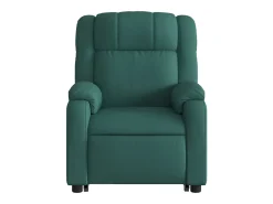 Poltrona Confortável | Poltrona reclinável elevatória elétrica tecido verde-escuro SHL96058
