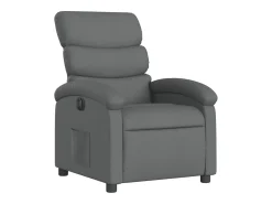 Poltrona Confortável | Poltrona reclinável elétrica tecido cinzento-escuro SHL545280