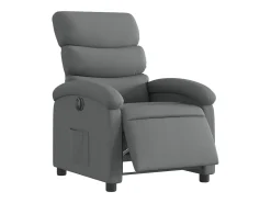 Poltrona Confortável | Poltrona reclinável elétrica tecido cinzento-escuro SHL545280