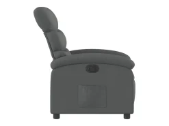 Poltrona Confortável | Poltrona reclinável elétrica tecido cinzento-escuro SHL545280