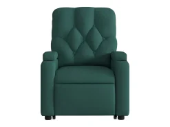 Poltrona Confortável | Poltrona reclinável elevatória tecido verde-escuro SHL436668