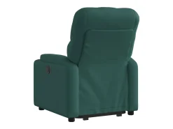 Poltrona Confortável | Poltrona reclinável elevatória tecido verde-escuro SHL436668