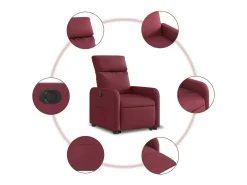 Poltrona Confortável | Poltrona reclinável elevatória elétrica tecido vermelho-tinto SHL410323