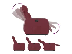 Poltrona Confortável | Poltrona reclinável elevatória elétrica tecido vermelho-tinto SHL410323