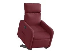 Poltrona Confortável | Poltrona reclinável elevatória elétrica tecido vermelho-tinto SHL410323