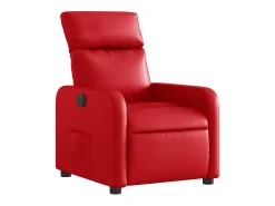 Poltrona Confortável | Poltrona reclinável elétrica couro artificial vermelho SHL636142
