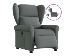Poltrona Confortável | Poltrona reclinável elétrica tecido cinzento-escuro SHL616358