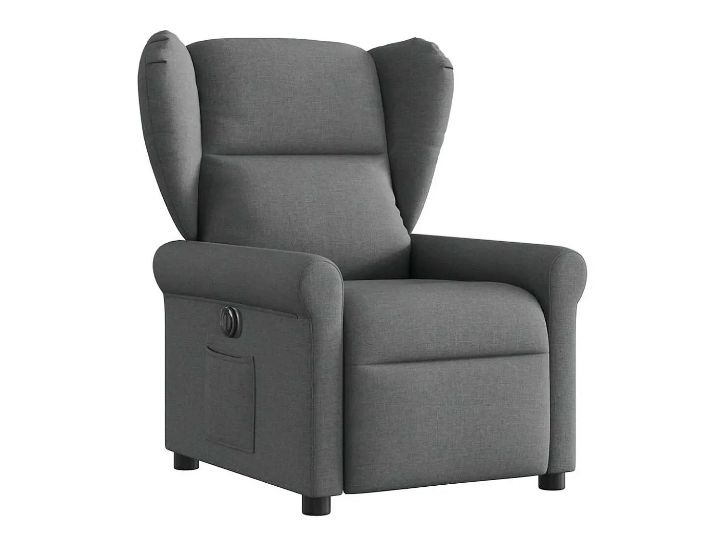 Poltrona Confortável | Poltrona reclinável elétrica tecido cinzento-escuro SHL616358
