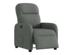 Poltrona Confortável | Poltrona reclinável elétrica tecido cinzento-escuro SHL816544
