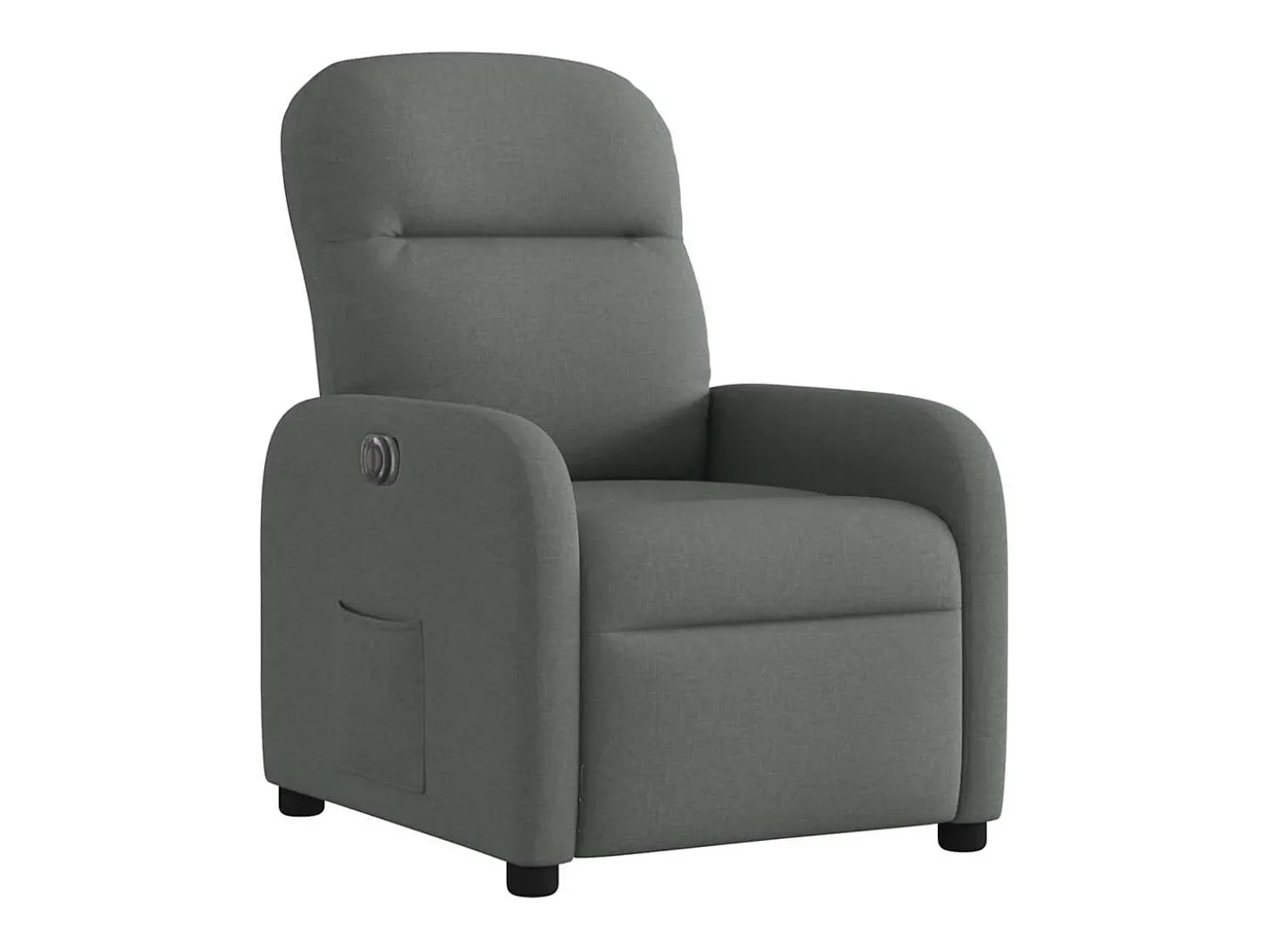 Poltrona Confortável | Poltrona reclinável elétrica tecido cinzento-escuro SHL816544