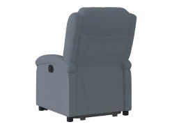 Poltrona Confortável | Poltrona reclinável elevatória veludo cinzento-escuro SHL137777
