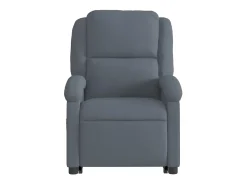 Poltrona Confortável | Poltrona reclinável elevatória veludo cinzento-escuro SHL137777