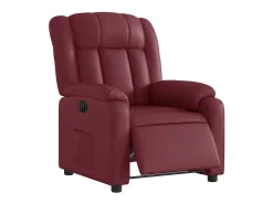 Poltrona Confortável | Poltrona reclinável elétrica couro artificial vermelho tinto SHL466050