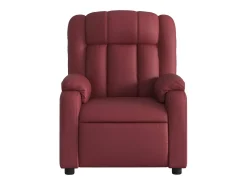 Poltrona Confortável | Poltrona reclinável elétrica couro artificial vermelho tinto SHL466050