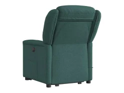 Poltrona Confortável | Poltrona reclinável elevatória de massagens tecido verde-escuro SHL133961