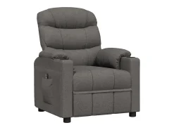 Poltrona Confortável | Poltrona reclinável elétrica tecido cinzento-escuro SHL761105