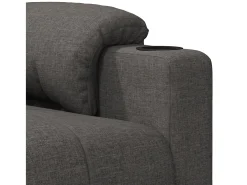 Poltrona Confortável | Poltrona reclinável elétrica tecido cinzento-escuro SHL761105