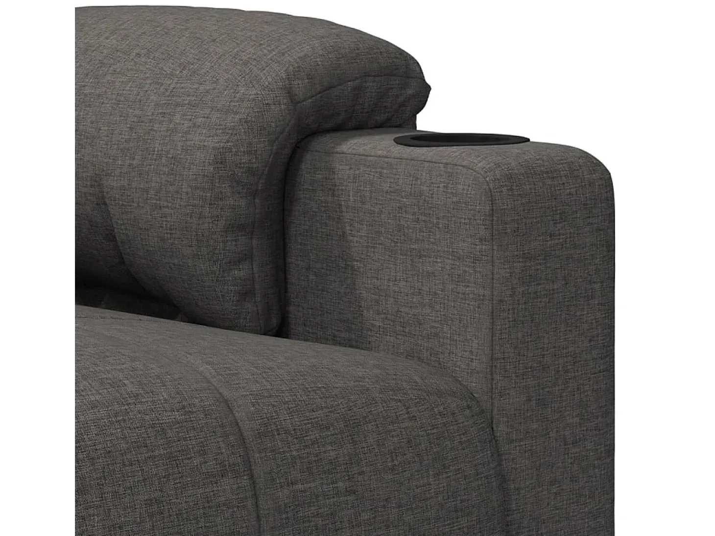 Poltrona Confortável | Poltrona reclinável elétrica tecido cinzento-escuro SHL761105