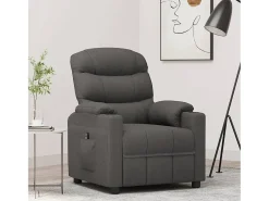 Poltrona Confortável | Poltrona reclinável elétrica tecido cinzento-escuro SHL761105