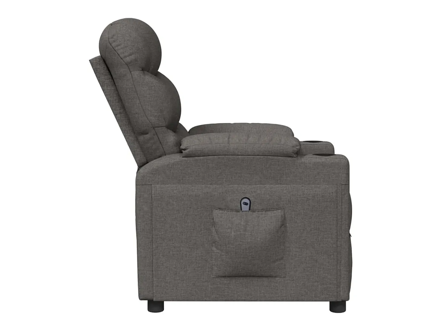 Poltrona Confortável | Poltrona reclinável elétrica tecido cinzento-escuro SHL761105