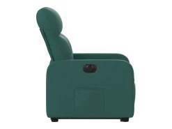 Poltrona Confortável | Poltrona reclinável elevatória elétrica tecido verde-escuro SHL425744