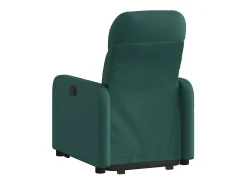 Poltrona Confortável | Poltrona reclinável elevatória elétrica tecido verde-escuro SHL425744